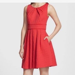 Eliza J fit & flare size 10 dress. Beautiful fabric & geranium color.